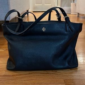TORY BURCH BLACK TOTE BAG PURSE